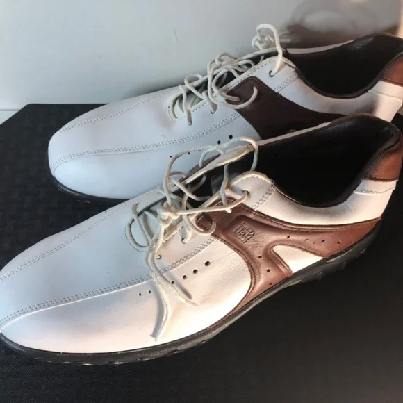 FootJoy Contour Series Mens Sz 11.5 Saddle  Soft Spikes Golf Shoes - Picture 7 of 16